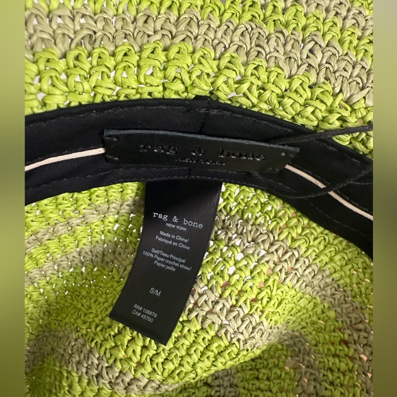 NWT rag & bone Frills Rollable Bucket Hat in Lime/Citron Green Size S/M - Picture 9 of 15